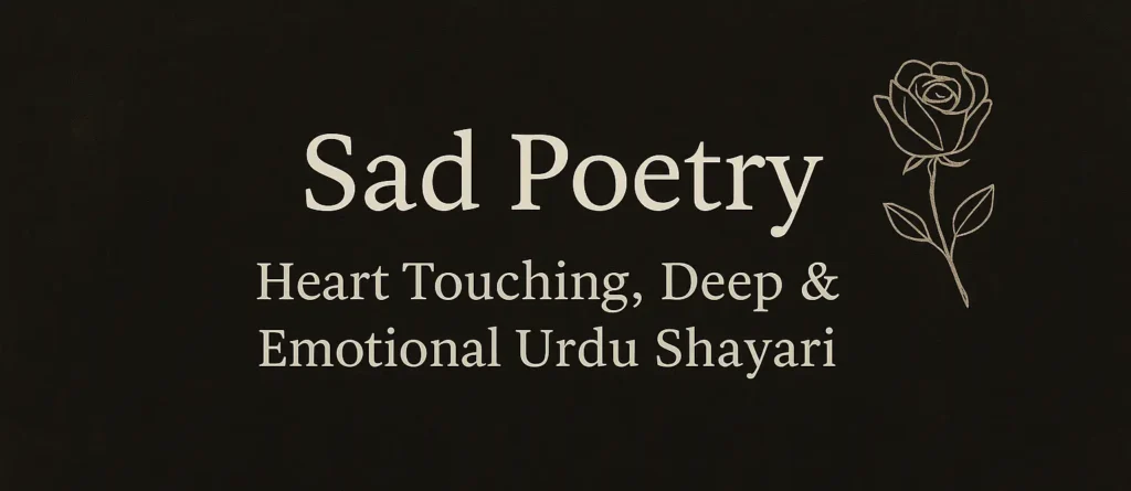 sad poetry in Urdu text.